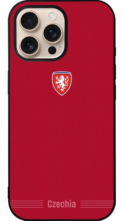 iPhone 16 Pro Max Case Hülle - Silikon schwarz Tschechische Republik 2026 personalisierbares Fussballtrikot