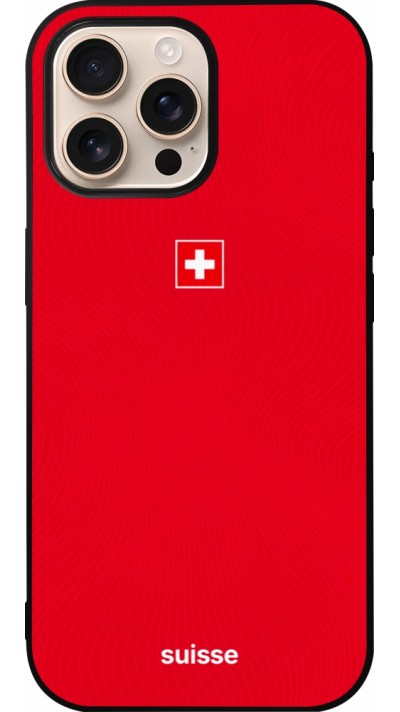 iPhone 16 Pro Max Case Hülle - Silikon schwarz Schweiz 2026 personalisierbares Fussballtrikot