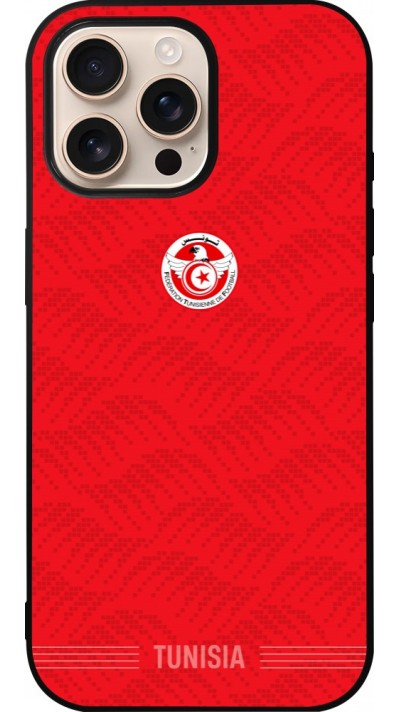 iPhone 16 Pro Max Case Hülle - Silikon schwarz Tunesien 2026 personalisierbares Fussballtrikot