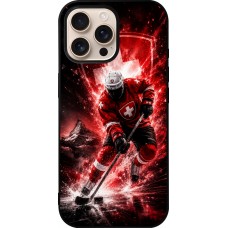 iPhone 16 Pro Max Case Hülle - Silikon schwarz Hockey World Championship Player