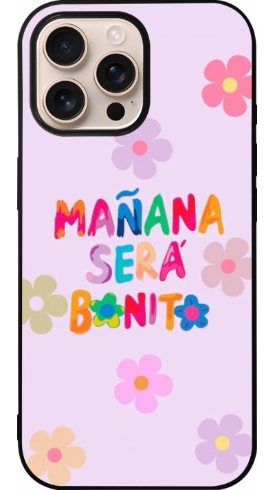 iPhone 16 Pro Max Case Hülle - Silikon schwarz Karol G Manana sera bonito