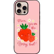 iPhone 16 Pro Max Case Hülle - Silikon schwarz Mom 2026 Berry best