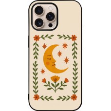 iPhone 16 Pro Max Case Hülle - Silikon schwarz Half moon stamp 2026