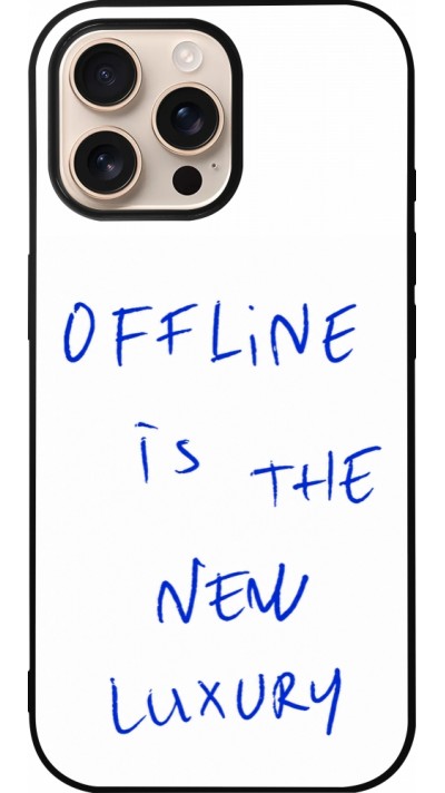 iPhone 16 Pro Max Case Hülle - Silikon schwarz Offline is the new luxury