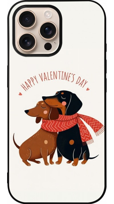 Coque iPhone 16 Pro Max - Silicone rigide noir Saint Valentines Day 26 Happy Valentine