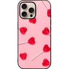 iPhone 16 Pro Max Case Hülle - Silikon schwarz Saint Valentines Day 26 Lollipop