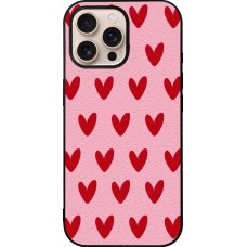 iPhone 16 Pro Max Case Hülle - Silikon schwarz Saint Valentines Day 26 Pattern heart