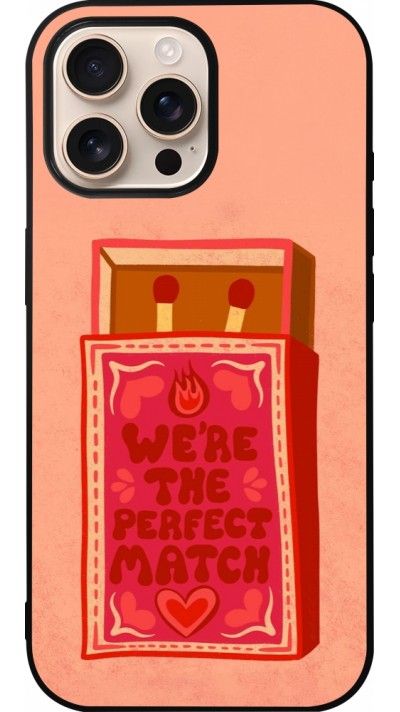 Coque iPhone 16 Pro Max - Silicone rigide noir Saint Valentines Day 26 Perfect Match