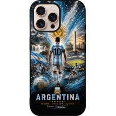 iPhone 16 Pro Max Case Hülle - Silikon schwarz Fussball Argentinien splash 2026