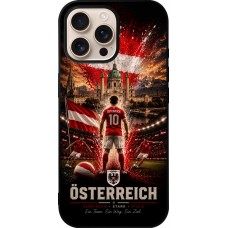iPhone 16 Pro Max Case Hülle - Silikon schwarz Fussball Österreich splash 2026