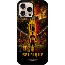 iPhone 16 Pro Max Case Hülle - Silikon schwarz Fussball Belgien splash 2026