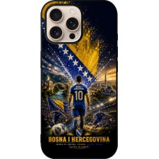 iPhone 16 Pro Max Case Hülle - Silikon schwarz Fussball Bosnien und Herzegowina splash 2026