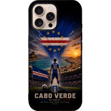 iPhone 16 Pro Max Case Hülle - Silikon schwarz Fussball Kap Verde splash 2026
