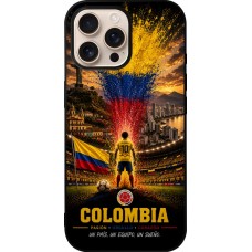 iPhone 16 Pro Max Case Hülle - Silikon schwarz Fussball Kolumbien splash 2026
