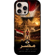 iPhone 16 Pro Max Case Hülle - Silikon schwarz Fussball Ägypten splash 2026