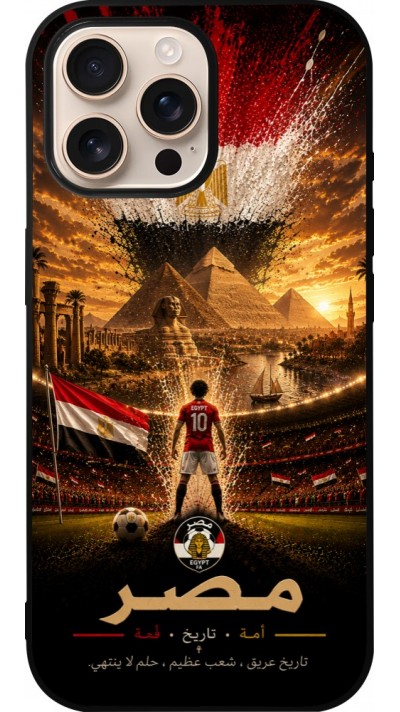 iPhone 16 Pro Max Case Hülle - Silikon schwarz Fussball Ägypten splash 2026