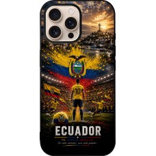 iPhone 16 Pro Max Case Hülle - Silikon schwarz Fussball Ecuador splash 2026