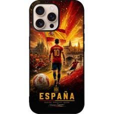 iPhone 16 Pro Max Case Hülle - Silikon schwarz Fussball Espanien splash 2026