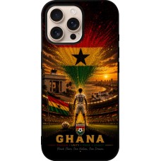 iPhone 16 Pro Max Case Hülle - Silikon schwarz Fussball Ghana splash 2026