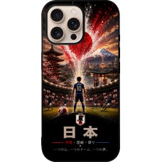 iPhone 16 Pro Max Case Hülle - Silikon schwarz Fussball Japan splash 2026