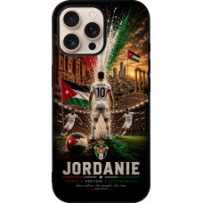 iPhone 16 Pro Max Case Hülle - Silikon schwarz Fussball Jordanien splash 2026