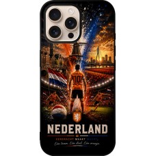 iPhone 16 Pro Max Case Hülle - Silikon schwarz Fussball Niederlande splash 2026