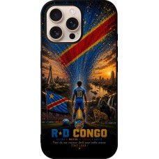 iPhone 16 Pro Max Case Hülle - Silikon schwarz Fussball Demokratische Republik Kongo splash 2026