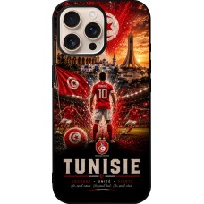 iPhone 16 Pro Max Case Hülle - Silikon schwarz Fussball Tunesien splash 2026