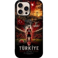 iPhone 16 Pro Max Case Hülle - Silikon schwarz Fussball Türkei splash 2026