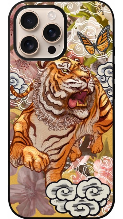 iPhone 16 Pro Max Case Hülle - Silikon schwarz Spring 23 japanese tiger
