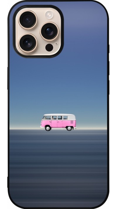 iPhone 16 Pro Max Case Hülle - Silikon schwarz Spring 23 pink bus