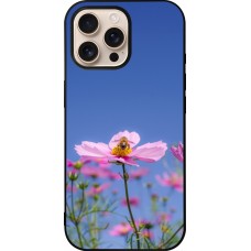 iPhone 16 Pro Max Case Hülle - Silikon schwarz Bee on a flower 2026