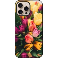 iPhone 16 Pro Max Case Hülle - Silikon schwarz Bouquet of tulips 2026