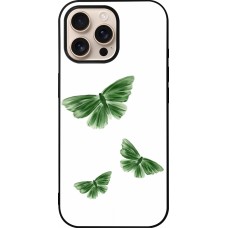iPhone 16 Pro Max Case Hülle - Silikon schwarz Butterflies 2026