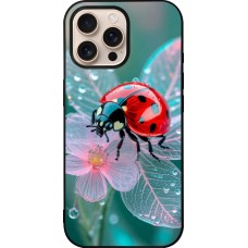 iPhone 16 Pro Max Case Hülle - Silikon schwarz Ladybird in bloom 2026