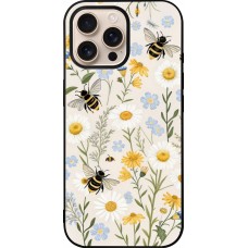 iPhone 16 Pro Max Case Hülle - Silikon schwarz Pattern bees 2026