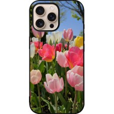 iPhone 16 Pro Max Case Hülle - Silikon schwarz Tulips 2026