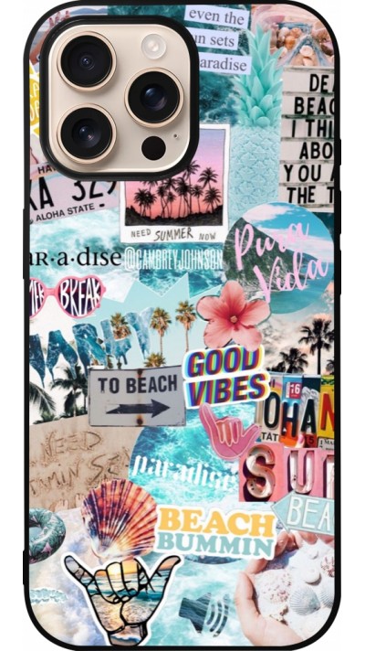 iPhone 16 Pro Max Case Hülle - Silikon schwarz Summer 20 collage