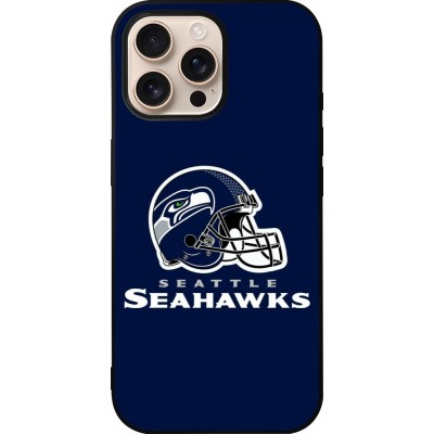 iPhone 16 Pro Max Case Hülle - Silikon schwarz Super Bowl 26 Seattle 3