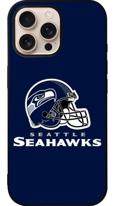 iPhone 16 Pro Max Case Hülle - Silikon schwarz Super Bowl 26 Seattle 3