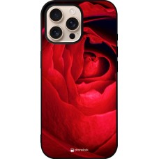 iPhone 16 Pro Max Case Hülle - Silikon schwarz Valentine 2022 Rose