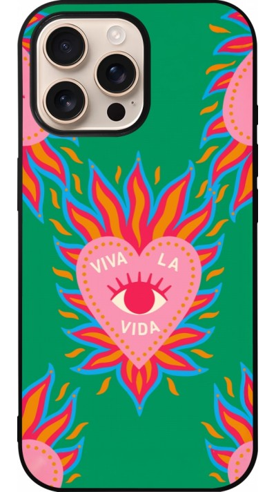 iPhone 16 Pro Max Case Hülle - Silikon schwarz Viva la vida 2026