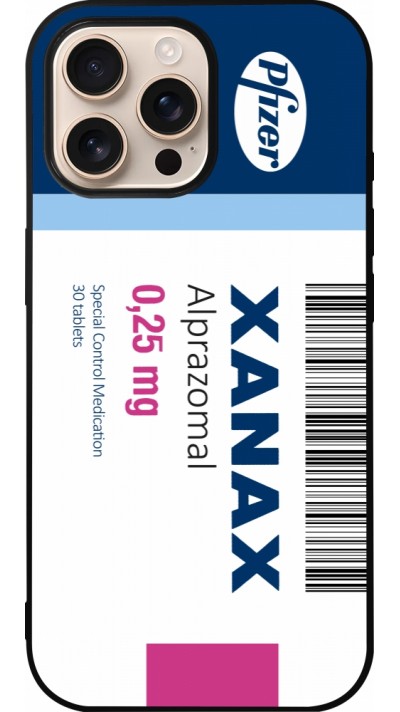 iPhone 16 Pro Max Case Hülle - Silikon schwarz Xanax Alprazolam 2025