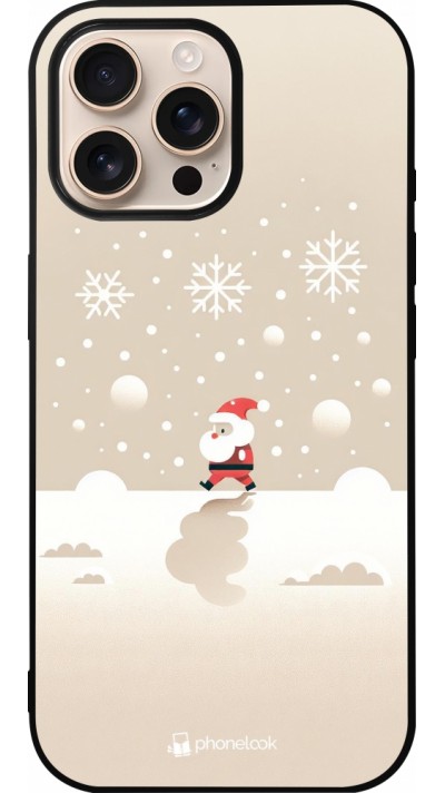 iPhone 16 Pro Max Case Hülle - Silikon schwarz Weihnachten 2023 Minimalistischer Weihnachtsmann