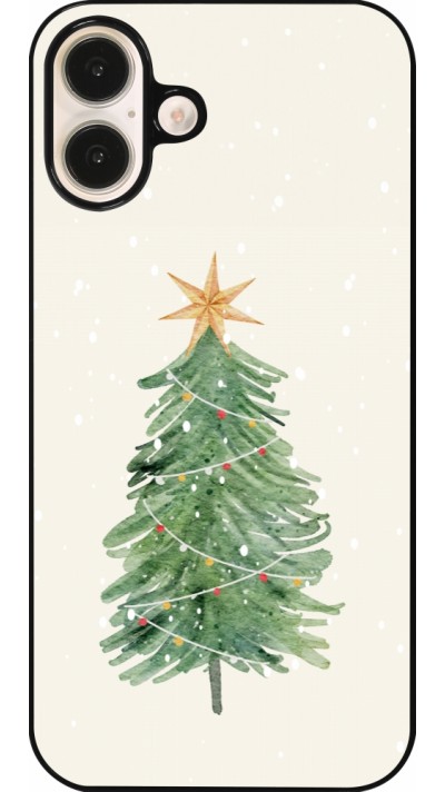 iPhone 16 Plus Case Hülle - Christmas 25 Sketch Tree