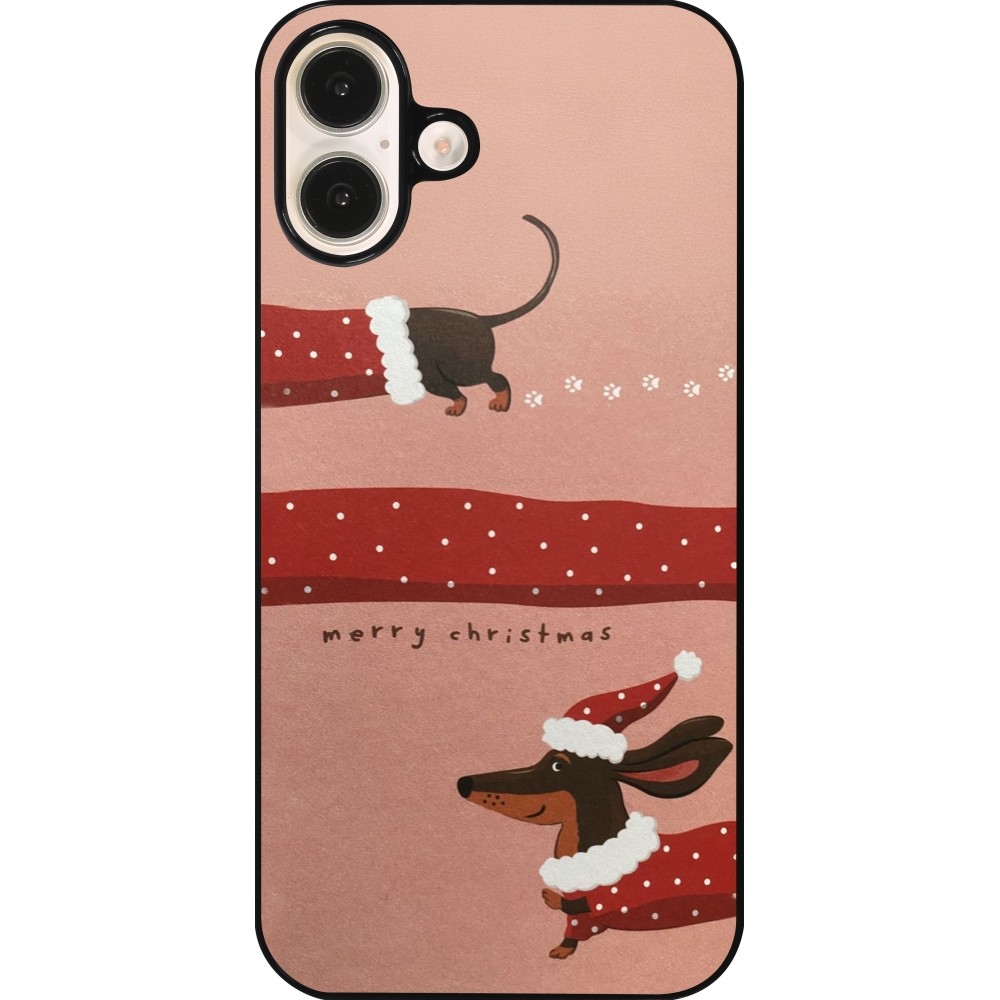 iPhone 16 Plus Case Hülle - Christmas 25 Teckel Merry Xmas