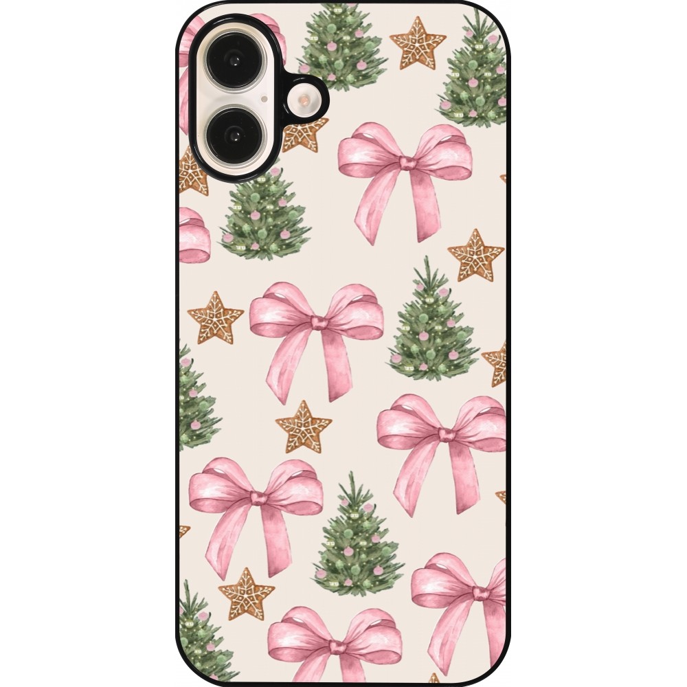 iPhone 16 Plus Case Hülle - Christmas 25 Vintage Ribbons