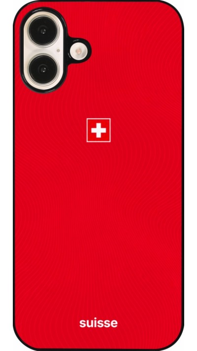 iPhone 16 Plus Case Hülle - Schweiz 2026 personalisierbares Fussballtrikot