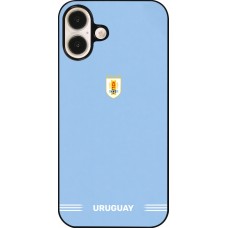 iPhone 16 Plus Case Hülle - Uruguay 2026 personalisierbares Fussballtrikot