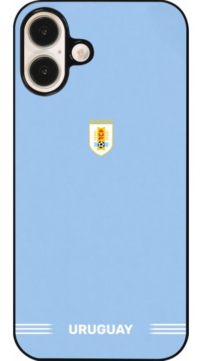 iPhone 16 Plus Case Hülle - Uruguay 2026 personalisierbares Fussballtrikot